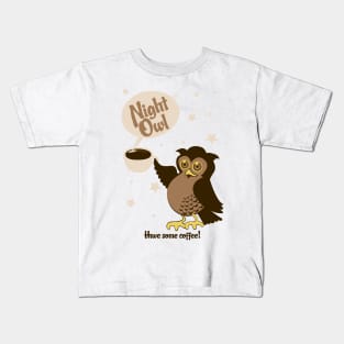 night owl - have some coffee Kids T-Shirt